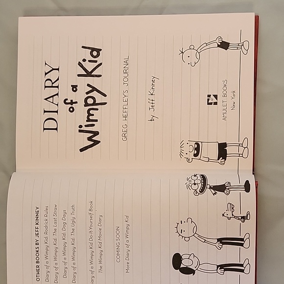 Diary of a Wimpy Kid, 217 pages. Hardback book. Used but still in great shape. - Picture 3 of 8